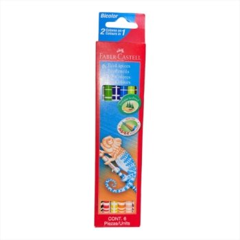 Lapiz Color Faber Castell X 6=12 Bicolor