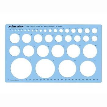 Plantilla PLANTEC Circulos 1 a 60 Mm ART