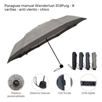 Paraguas wanderlust manual 21.5" 41161