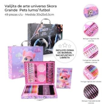 Set de arte skora universo valijita 49 p